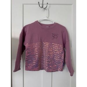 Disney Walt World 50th Anniversary Sequins Spirit Jersey Kids Large Purple